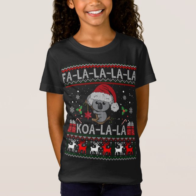 Koala-la-la Cute Koala Bear Australian Christmas U T-Shirt (Front)