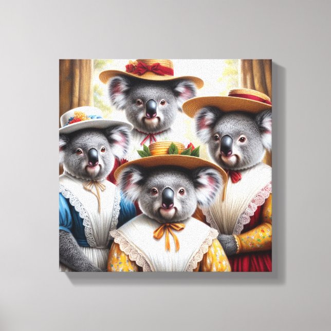 Koala Little Women Canvas Print (Front)