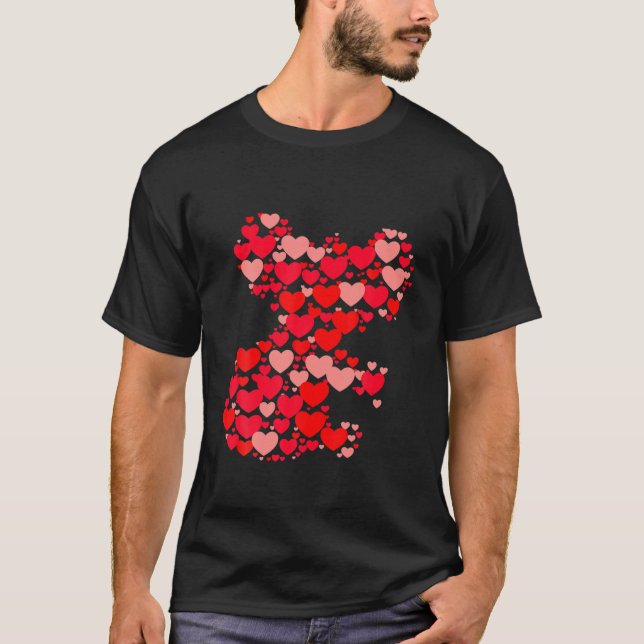 Koala Lover Cute Love Hearts Animals Couples Valen T-Shirt (Front)