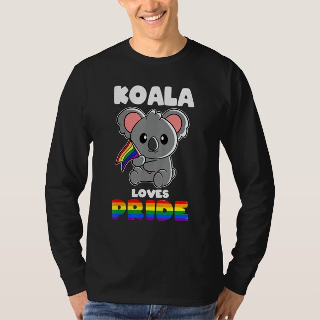 Koala loves Pride Gay Pride Rainbow Koala Equality T-Shirt (Front)
