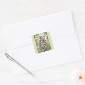 Koala Mother's Day with Joey Square Sticker