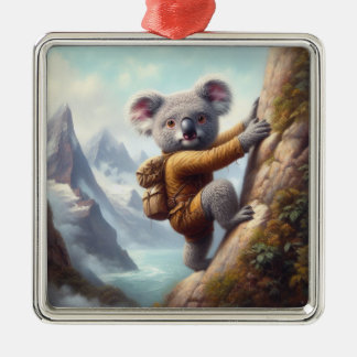 Koala Mountain Climbing Metal Tree Decoration