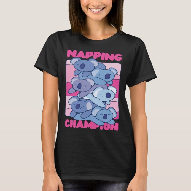 Koala Napping Champion T-Shirt (Front)