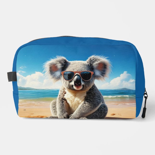 Koala on a sandy beach  dopp kit (Front)