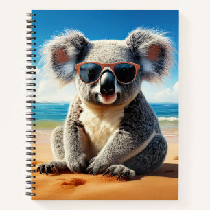 Koala on a sandy beach  notebook