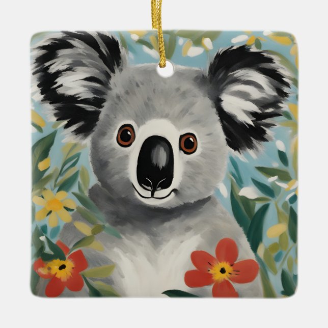 Koala Painting Ceramic Ornament (Front)