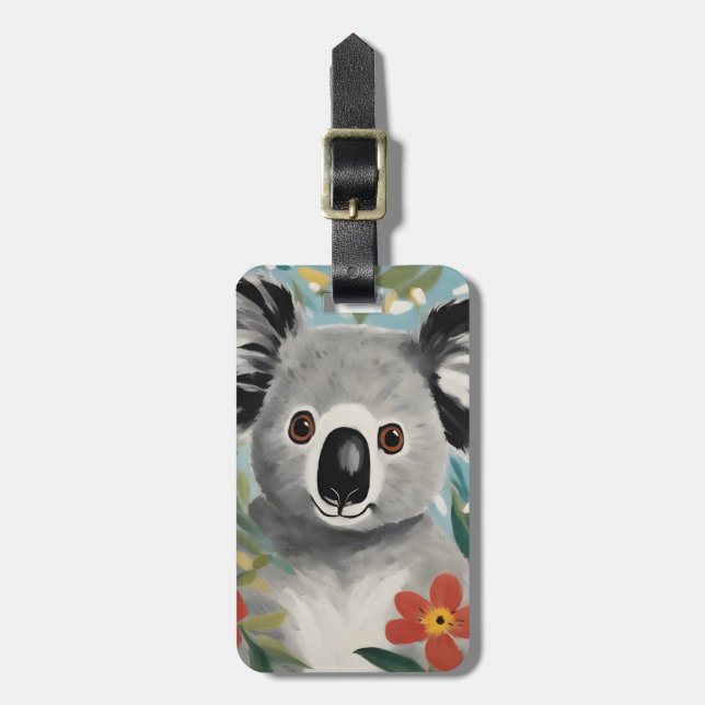 Koala Painting Luggage Tag (Front Vertical)
