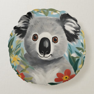 Koala Painting Round Cushion