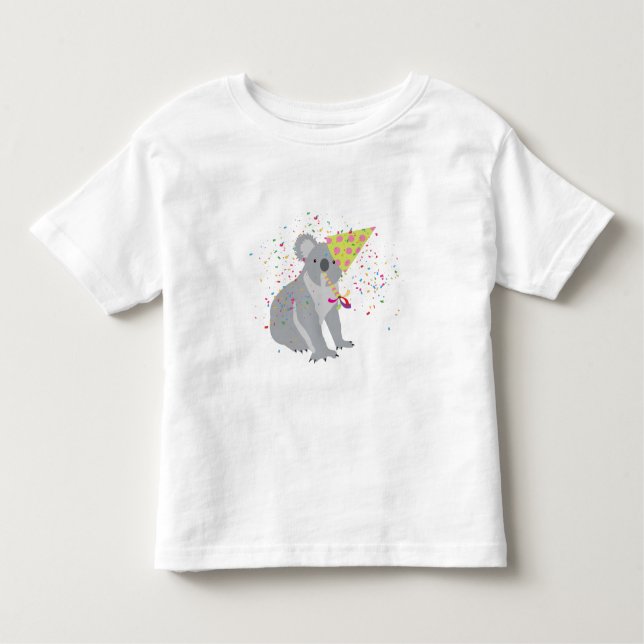 Koala Partying - Animals Having a Party Toddler T-Shirt (Front)
