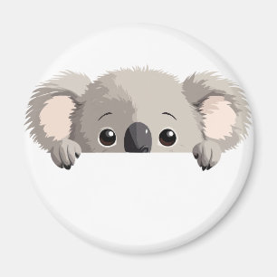 Koala Peeking Cute Adorable Funny Animal Cartoon Magnet