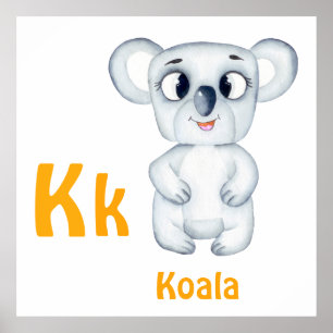 Koala personalise ABC: Letter K -Add Your Name Poster