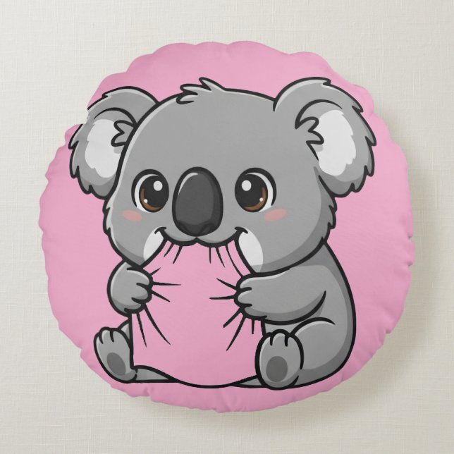 Koala pilow design round cushion (Front)