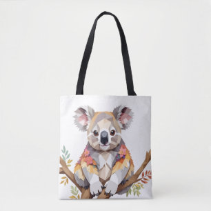 Koala Playful Adorable Fun Animal Colourful Joyful Tote Bag