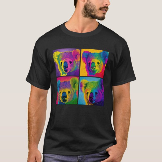 Koala Pop Illustration Colorful Animal Women Men   T-Shirt (Front)