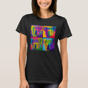 Koala Pop Illustration Colorful Animal Women Men   T-Shirt