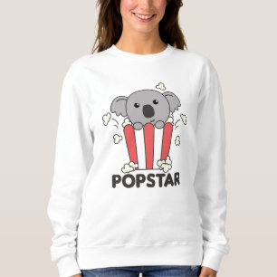 Koala Popcorn Time Funny Animals In Food Sweatshirt