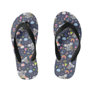 Koala Rainbow Love Pattern Kid's Jandals