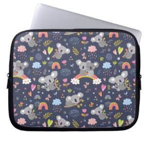 Koala Rainbow Love Pattern Laptop Sleeve