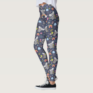 Koala Rainbow Love Pattern Leggings