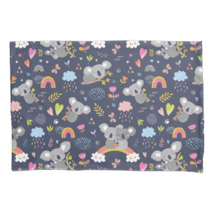 Koala Rainbow Love Pattern Pillowcase