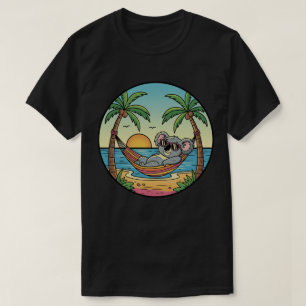 Koala Relaxing on Beach Hammock - Tropical Vacatio T-Shirt