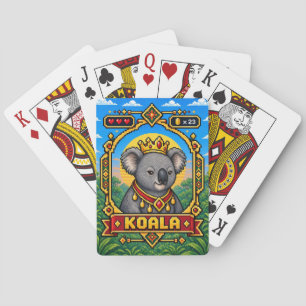 Koala Retro 8-Bit Pixel Art Playing Cards