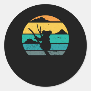 Koala Retro Style Koala Bear Gift Classic Round Sticker