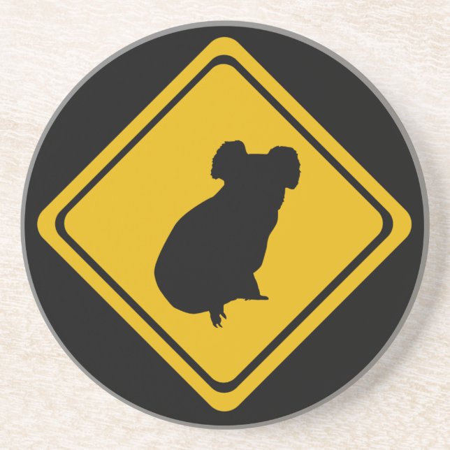 koala road sign coaster (Front)