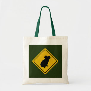 koala road sign tote bag