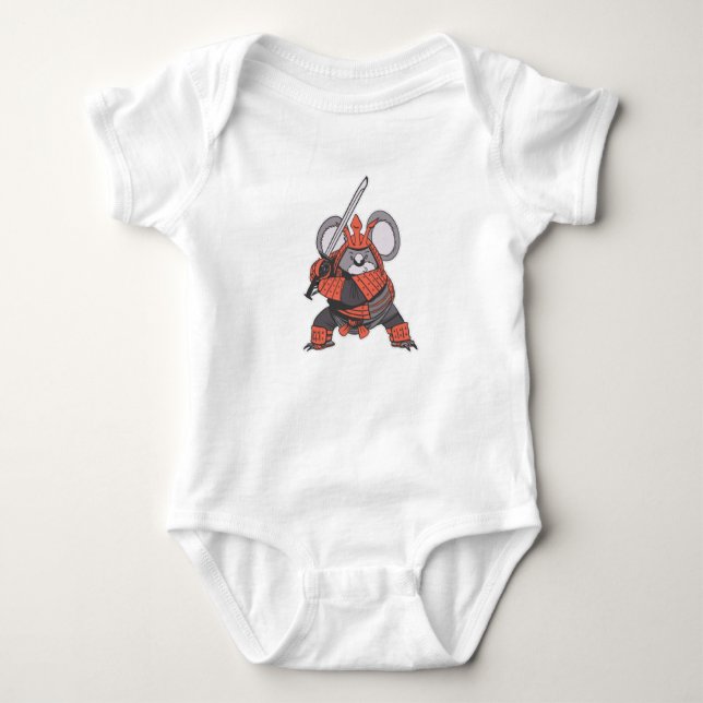 Koala samurai baby bodysuit (Front)