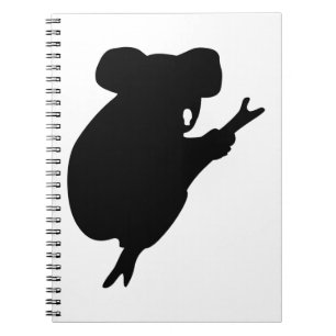 Koala Silhouette Spiral Notebook