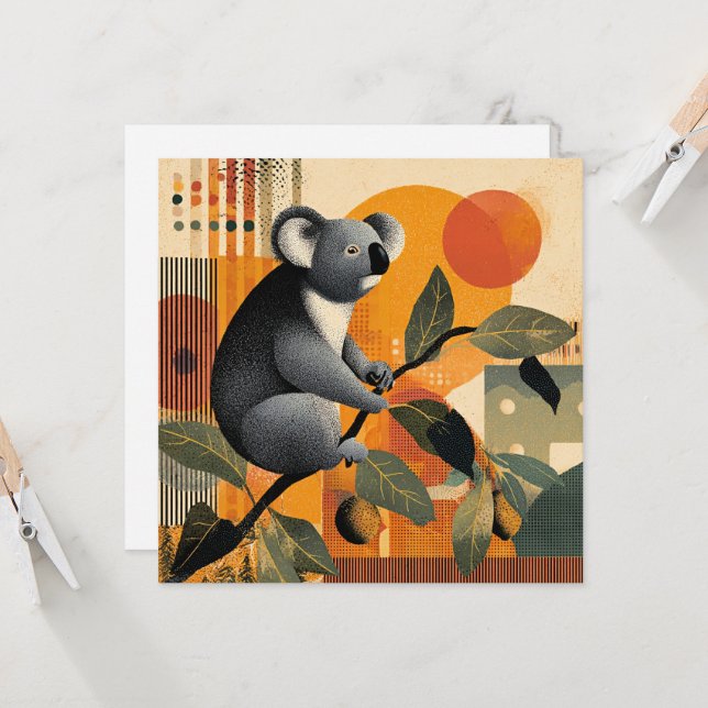 Koala Sitting in a Tree (Front/Back In Situ)