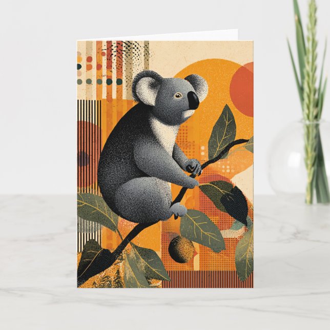 Koala Sitting in a Tree Note Card (Front)