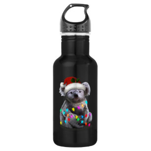 Koala Sitting With Christmas Lights Xmas Season 532 Ml Water Bottle