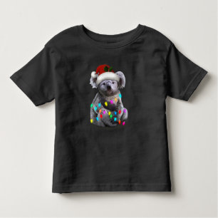 Koala Sitting With Christmas Lights Xmas Season Toddler T-Shirt