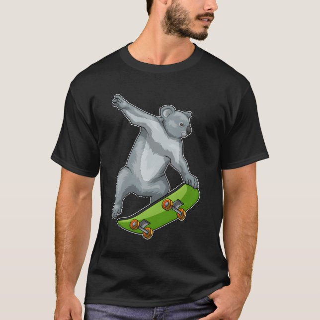 Koala Skater Skateboard Sports girl T-Shirt (Front)