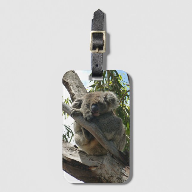 Koala - Sleeping  Luggage Tag (Front Vertical)