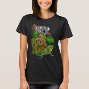Koala Sloth Turtle Iguana Funny Animal Squad Zooke T-Shirt
