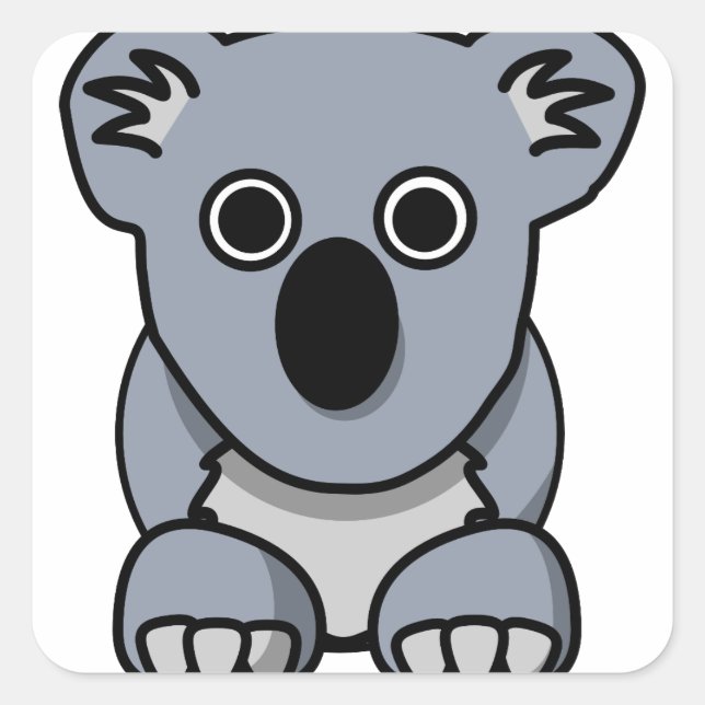 koala square sticker (Front)