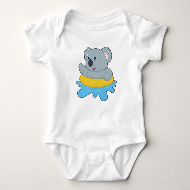 Koala Summer Lifebuoy Baby Bodysuit (Front)