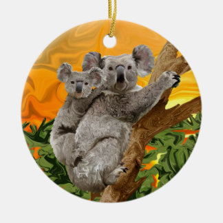Koala Sunset Ceramic Tree Decoration