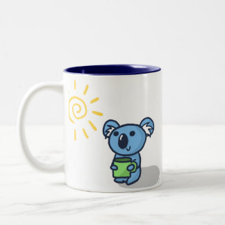 Koala Sunshine - Blue Two-Tone Coffee Mug