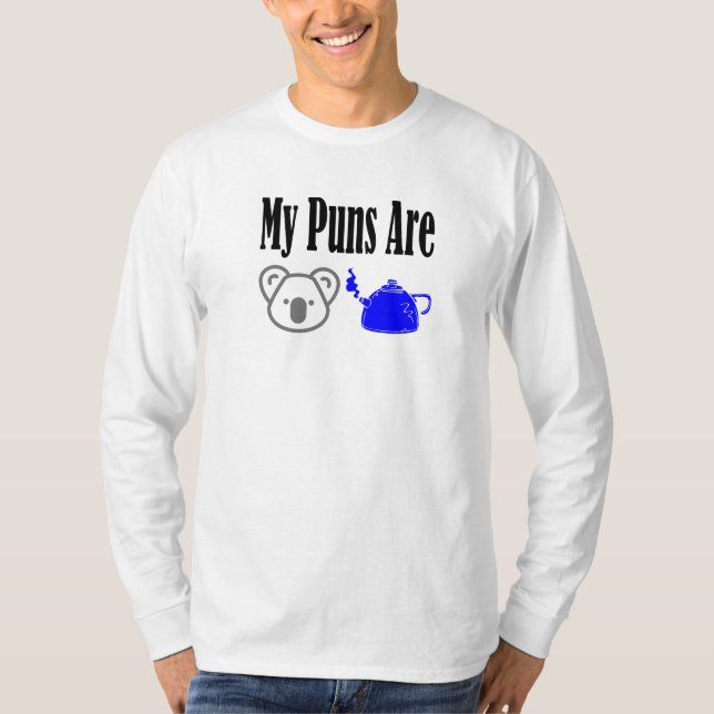 Koala Tea Puns Funny T-Shirt (Front)