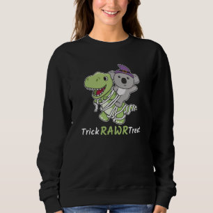 Koala Trick Rawr Treat T-rex Mummy Costume Sweatshirt