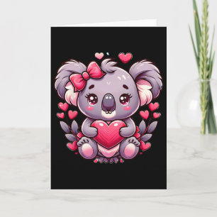 Koala Valentine Hearts Bear  Card