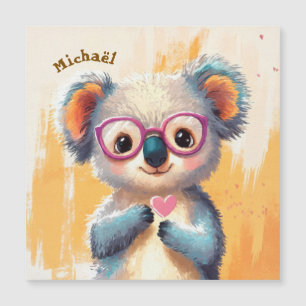 Koala Valentine's Day Heart Badge Kids School