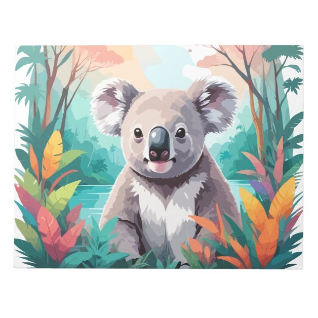 Koala Vector Art Animal In The Majestic Nature  Notepad (Front)