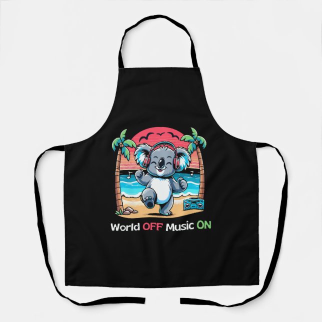 Koala Vibing on the Beach Apron (Front)