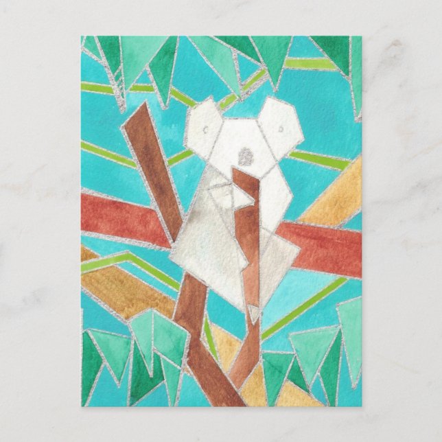 Koala Watercolor Art Postcard (Front)