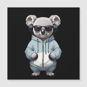 Koala Wearing Hoodie Funny Cool Animal Character 